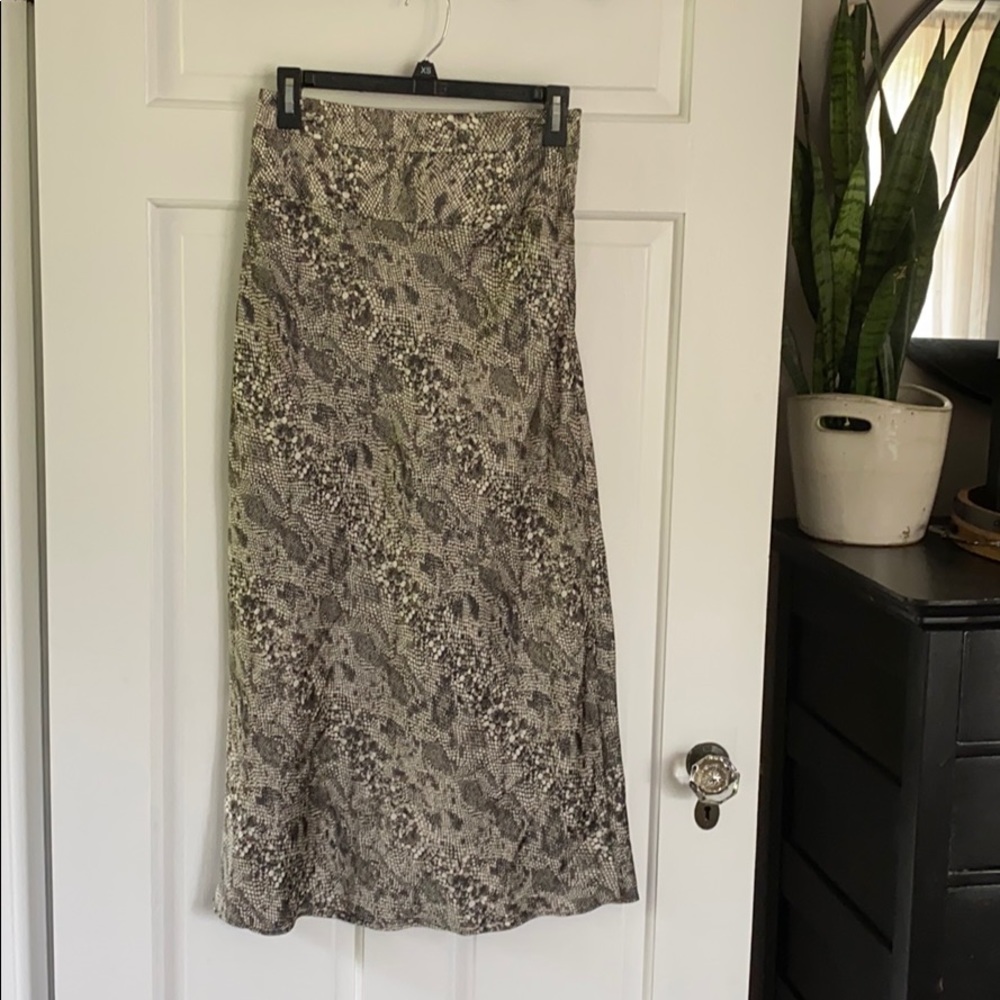 Free People midi snake print skirt